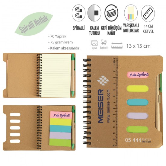 Spiralli Geri Dönüşümlü Defter Spiralli Geri Dönüşümlü Defter