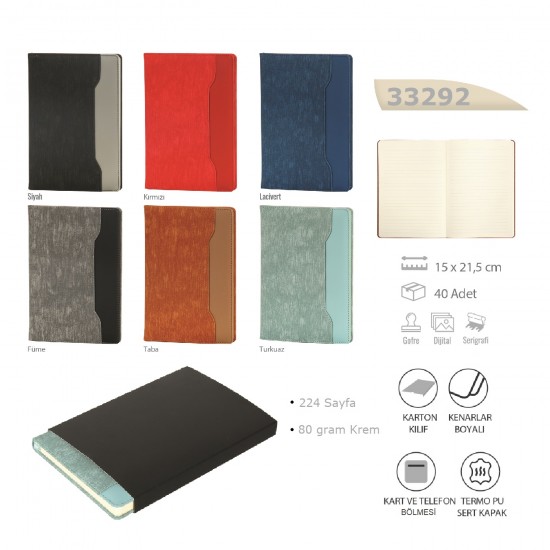 Termo Sert Kapak Defter Termo Sert Kapak Defter
