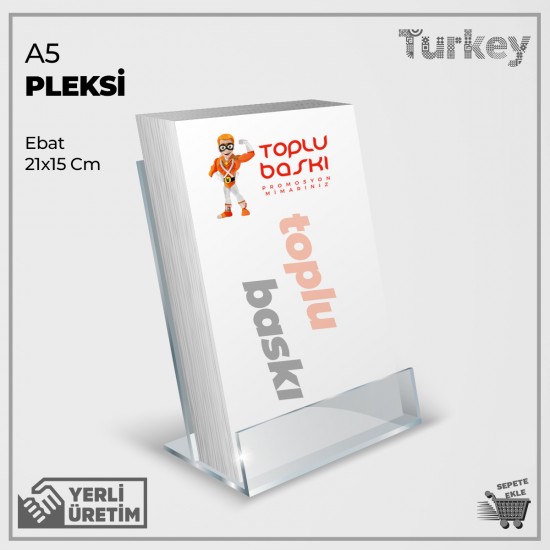 A5 L Tipi Yatay Pleksi Fiyatlık