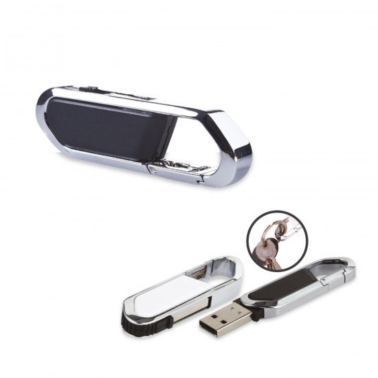 Karabinalı Metal Plastik USB Bellek