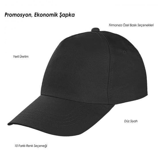 Renk Seçenekli Logo Baskılı Ekonomik Promosyon Şapka Renk Seçenekli Logo Baskılı Ekonomik Promosyon Şapka