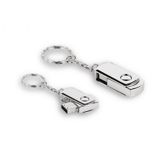 Promosyon Döner Kapaklı Metal Anahtarlık USB Bellek Çankırı