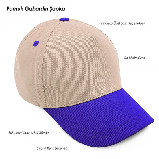 Promosyon Pamuk Gabardin Parçalı Renkli Şapka  Minsk