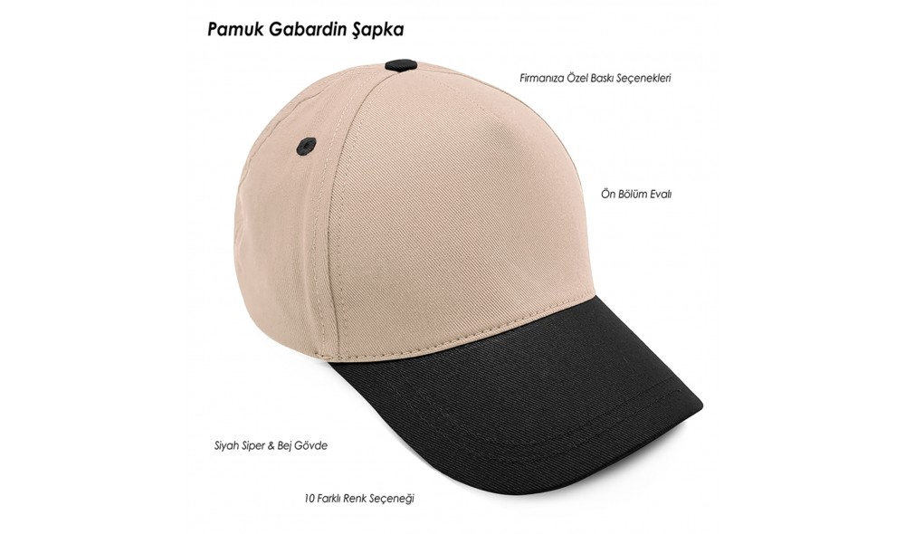 Promosyon Pamuk Gabardin Parçalı Renkli Şapka Nassau