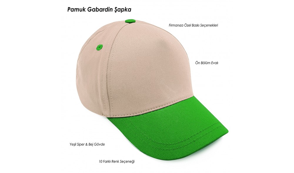 Promosyon Pamuk Gabardin Parçalı Renkli Şapka Nassau