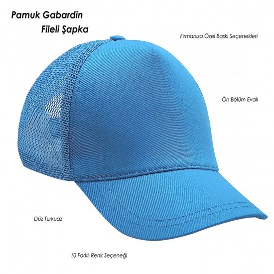 Promosyon Pamuk Gabardin Fileli Renkli Şapka  Andorra la Vella