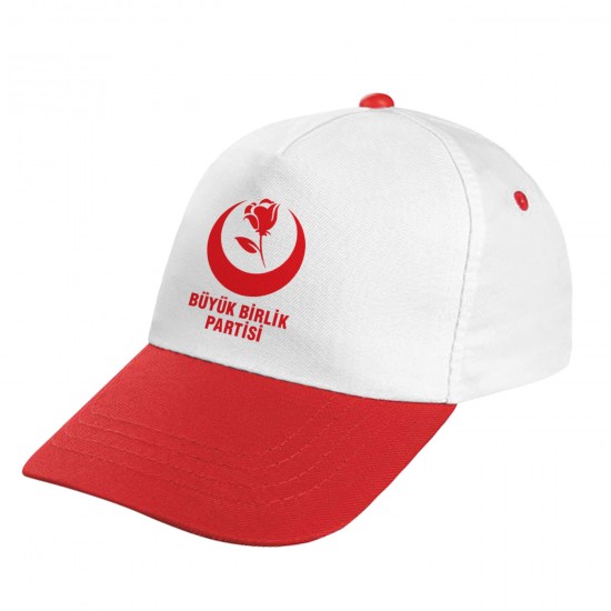 Promosyon Büyük Birlik Partisi Renkli Logo Baskılı Şapka