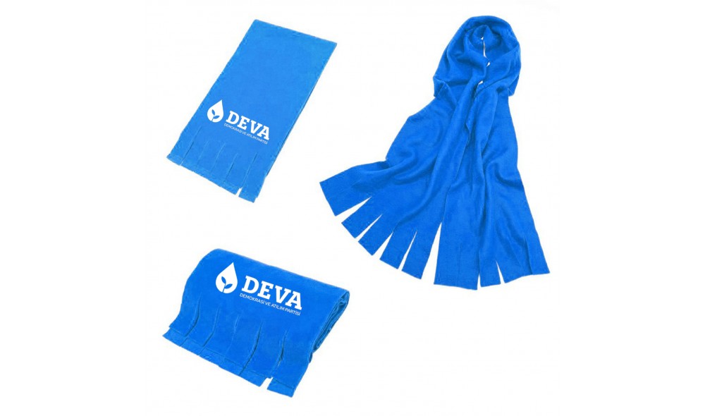 Promosyon DEVA Partisi Baskılı Polar Atkı Promosyon DEVA Partisi Baskılı Polar Atkı