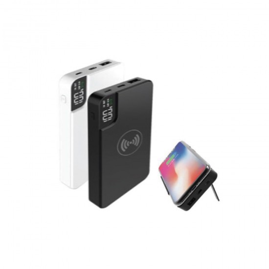 Dijital Göstergeli 10000 mAh Wireless Standlı Powerbank Dijital Göstergeli 10000 mAh Wireless Standlı Powerbank