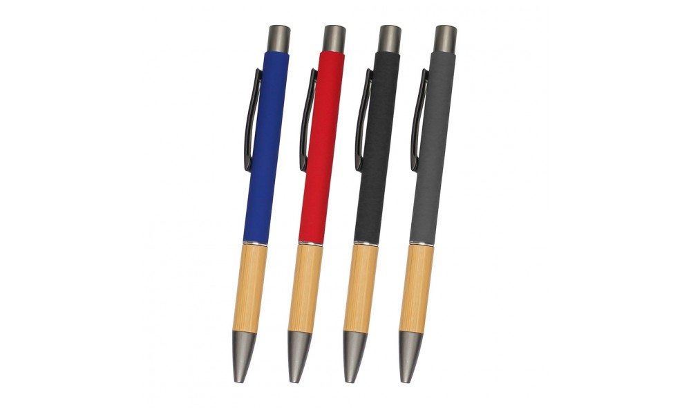 Promosyon Metal Rubber Tükenmez Kalem Bambu Gövde Burdur Promosyon Metal Rubber Tükenmez Kalem Bambu Gövde Burdur