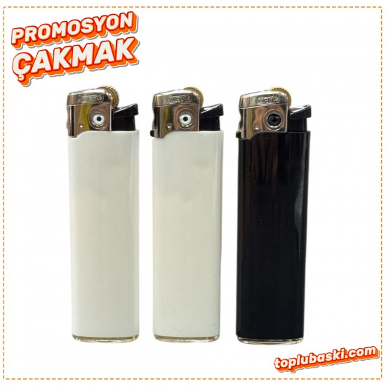 Promosyon Taşlı Çakmak Beyaz Promosyon Taşlı Çakmak Beyaz