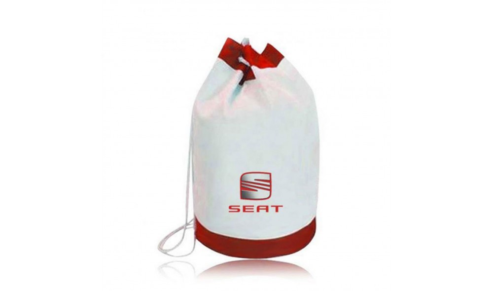 Logo Baskılı Promosyon İp Büzgülü Çanta İki renk kombinasyonlu logo baskılı promosyon ip büzgülü çanta