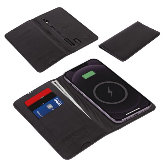 5000 mAh Kartlıklı Wireless Powerbank Cüzdan