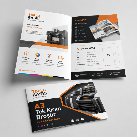 A3 Tek Kırım Broşür Baskı A4 Kapalı Katlamalı Tanıtım Broşürü A3 Tek Kırım Broşür Baskı A4 Kapalı Katlamalı Tanıtım Broşürü
