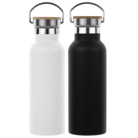 Bambu Kapaklı Çelik Termos 500 ml