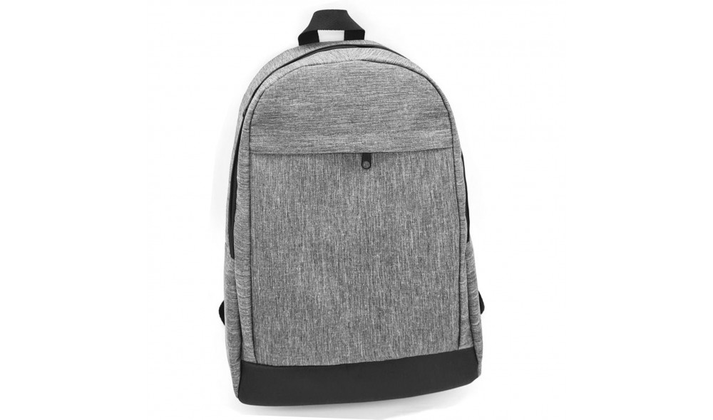 Logo Baskılı Bilgisayar Bölmeli Promosyon Sırt ve Laptop Çantası Gri keten desen sünger destekli bilgisayar bölmeli promosyon laptop sırt çantası