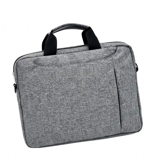 Gri Keten Logo Baskılı Promosyon Laptop Çantası Gri Keten Logo Baskılı Promosyon Laptop Çantası
