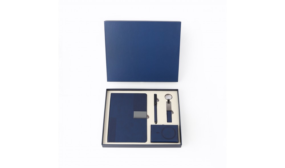 MagSafe cüzdanlı kutulu VIP set defter tükenmez kalem anahtarlık siyah lacivert kırmızı