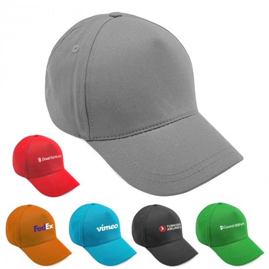 Promosyon Düz Renk Şapka Gabardin