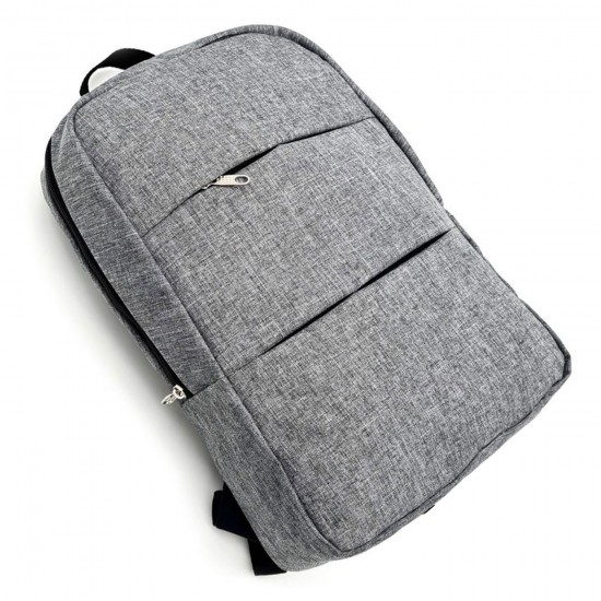 Gri keten desen köpük destekli laptop bölmeli promosyon sırt çantası
