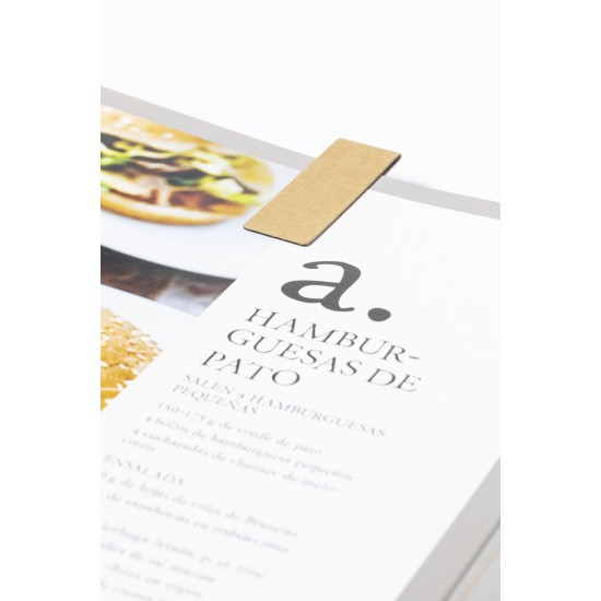 Mıknatıslı Kitap Ayracı 2x6 cm | TopluBaskı 2x6 cm kraft görünümlü mıknatıslı kitap ayracı katlanabilir manyetik sayfa işaretleyici
