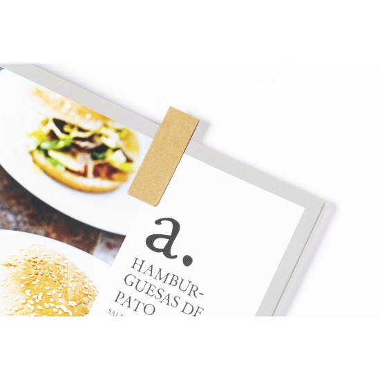 Mıknatıslı Kitap Ayracı 2x6 cm | TopluBaskı 2x6 cm kraft görünümlü mıknatıslı kitap ayracı katlanabilir manyetik sayfa işaretleyici