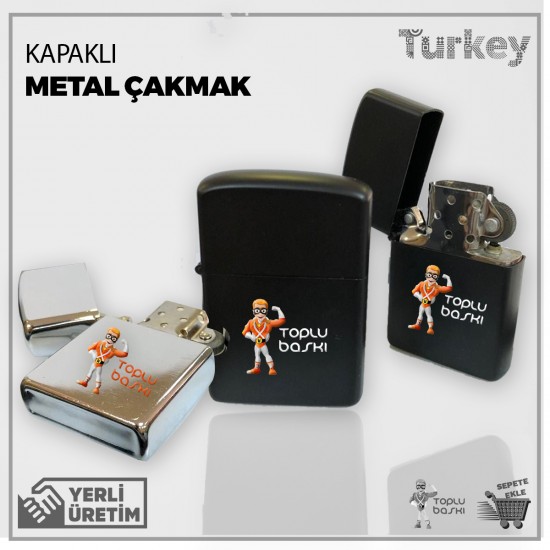 Kapaklı Metal Çakmak